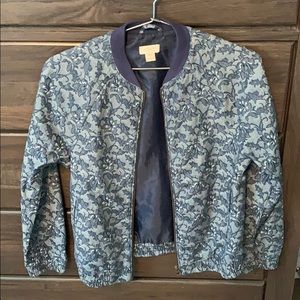 J.Crew Floral Denim Jacket
